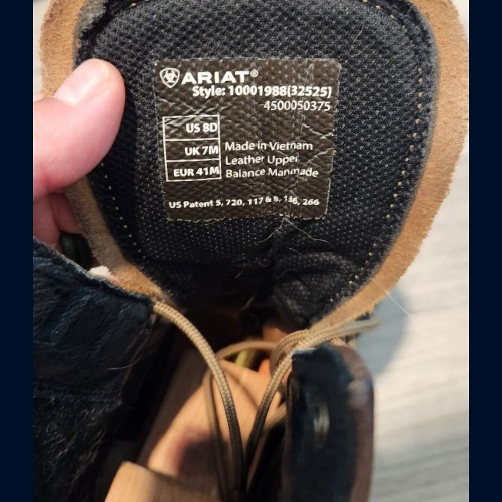 Ariat Men's Brown Leather Heritage Lace-Up Boots - Picture 6 of 6